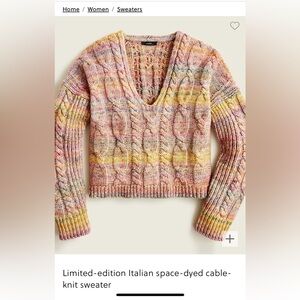 J.Crew. Limited-edition Italian space-dyed cable-knit sweater